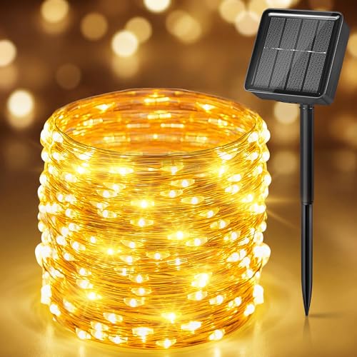 Minetom Solar Fairy Lights,33Ft 100 LED Solar String Lights Outdoor, IP65 Waterproof Patio Lights...