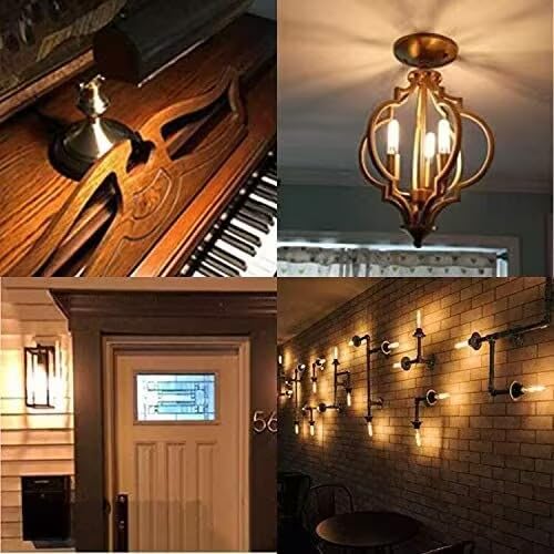 T10 LED Tubular Bulbs 8W Dimmable Warm White 2700K LED Edison Light Bulbs 80 Watt Equivalent Tube Vintage — view 7