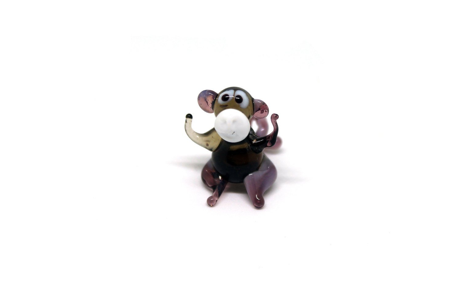glass monkey figurine animals glass monkey sculpture art glass monkey toy murano animals tiny small lampwork figure glass blowining