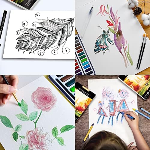 PENCILMARCH Watercolour Paper 300gsm A5 Water Colour Art Pad 30 Sheets Watercolor Sketchbook for Artist Student Kids Landscape Painting, Drawing and Sketching - Pack of 2