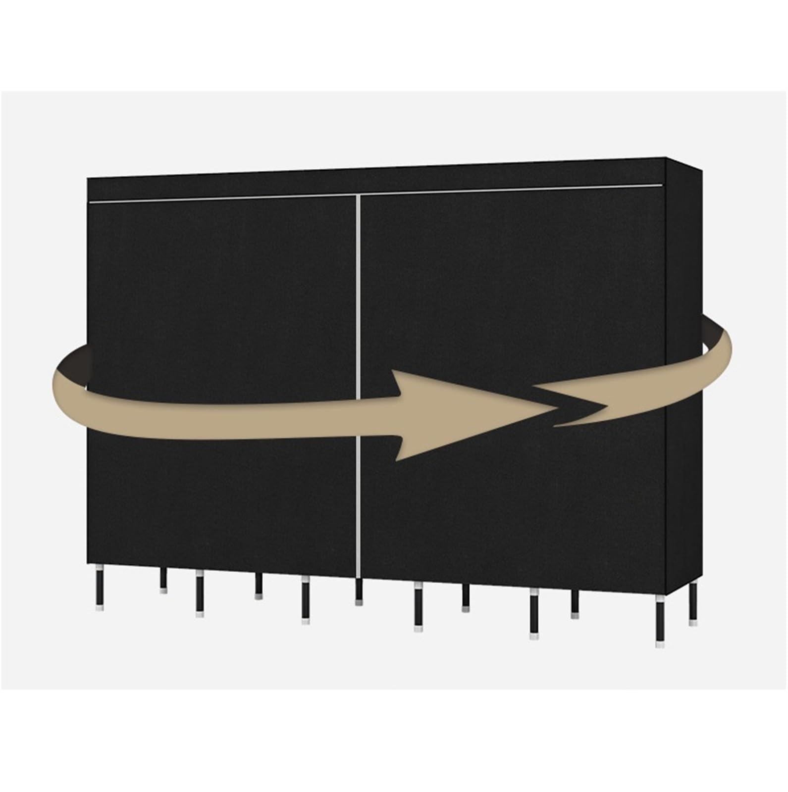 Wardrobe Closet Schrank Kleiderschrank, Tragbarer Kleiderschrank for Schlafzimmer, Vlies-Kleiderschrank, Einfacher Kleiderschrank Closet Aufbewahrungsschrank(G,170X45X203CM)