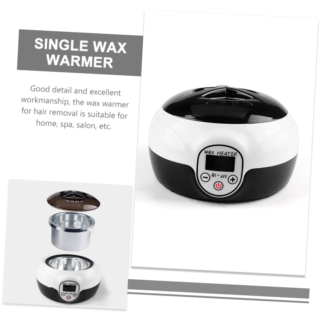 Calentador de Cera para Depilación 145w Portátil Eléctrico Negro