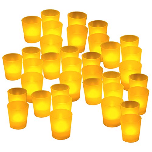Bluedot Trading Amber LED Flickering Votive Tea Lights #TOP19