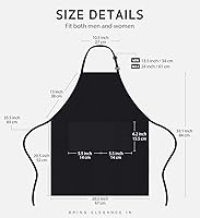 Vista 2 de Syntus Delantal ajustable con 2 bolsillos, delantales de cocina para mujeres, hombres, chef