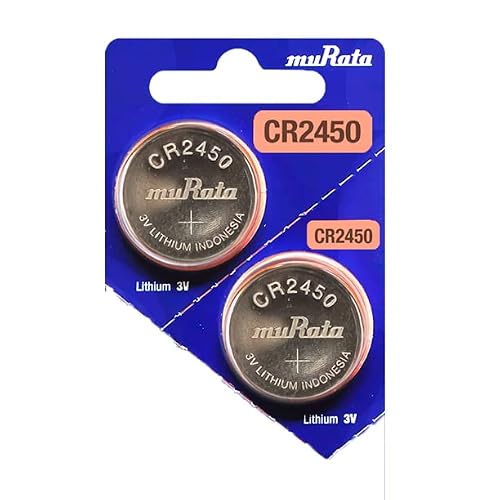 Murata CR2450 Battery 3V Lithium Coin Cell - Replaces Sony CR2450 (2 Batteries)
