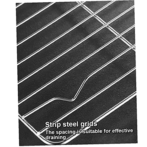 Sraeriot Braadstuk Pan Non Stick Dienblad ROSTING TIN RVS Cooker Grill Rack RASTER Oven Bakken Gebruikersvoorwerpen… - Image 3