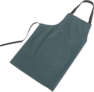 Delantal De Cocina Para Hombre Delantal Resistente Al Aceite Con Bolsillo Mandil Multifuncional Para Cocinar y Trabajar Color Verde Oscuro