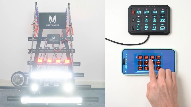 Image of MICTUNING RGB 12 Gang Switch Panel with APP Control Adjustable Strobe Pulse