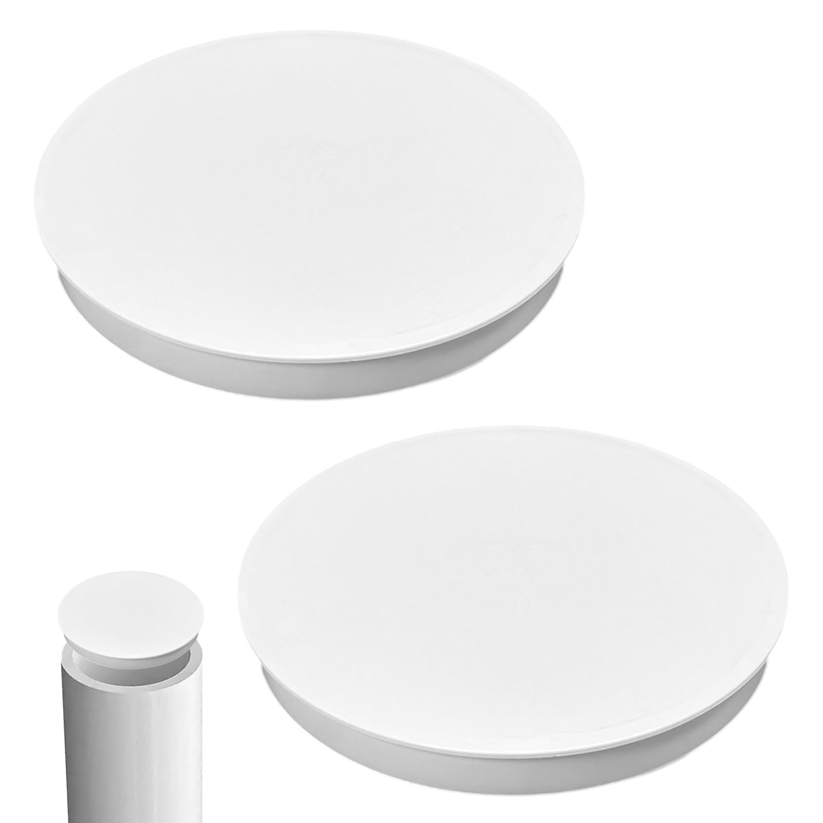 2 Copertura per tubo di ventilazione 150-160mm - Copertura del tubo 150mm, Tappo terminale 150mm, Coperchio DN150 per scarico aria, Tappo di tubo 150mm, Coperchio del tubo, Tappo terminale in PVC