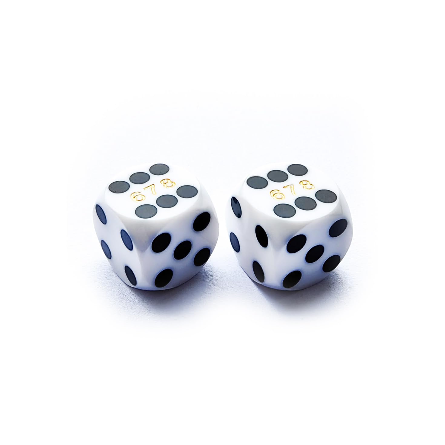 Bescon Dice Professional Small Precision Dice 12.7mm (1/2 inch) with Random Serial Number, Mini Precision Cut Dice 12.7MM Opaque White