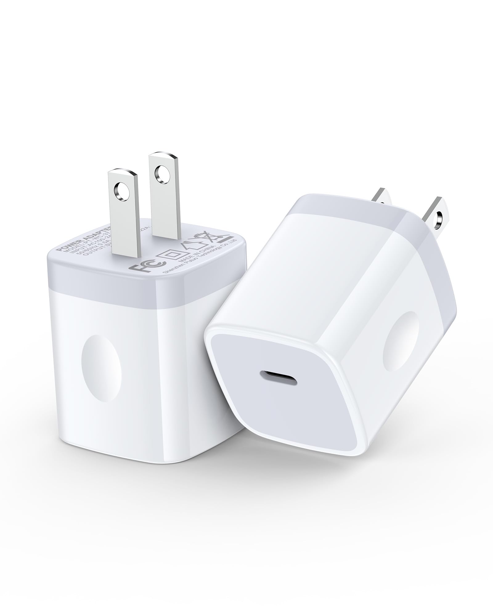 Samsung Galaxy S24 USB C Fast Charger Block, 2Pack 20W PD3.0 Apple Wall Plug Charging Cube, 5V 3A USBC Power Adapter for iPhone 15 Pro Max Plus 14 13 12 SE X, Google Pixel, Samsung, iPad Pro Air, LG