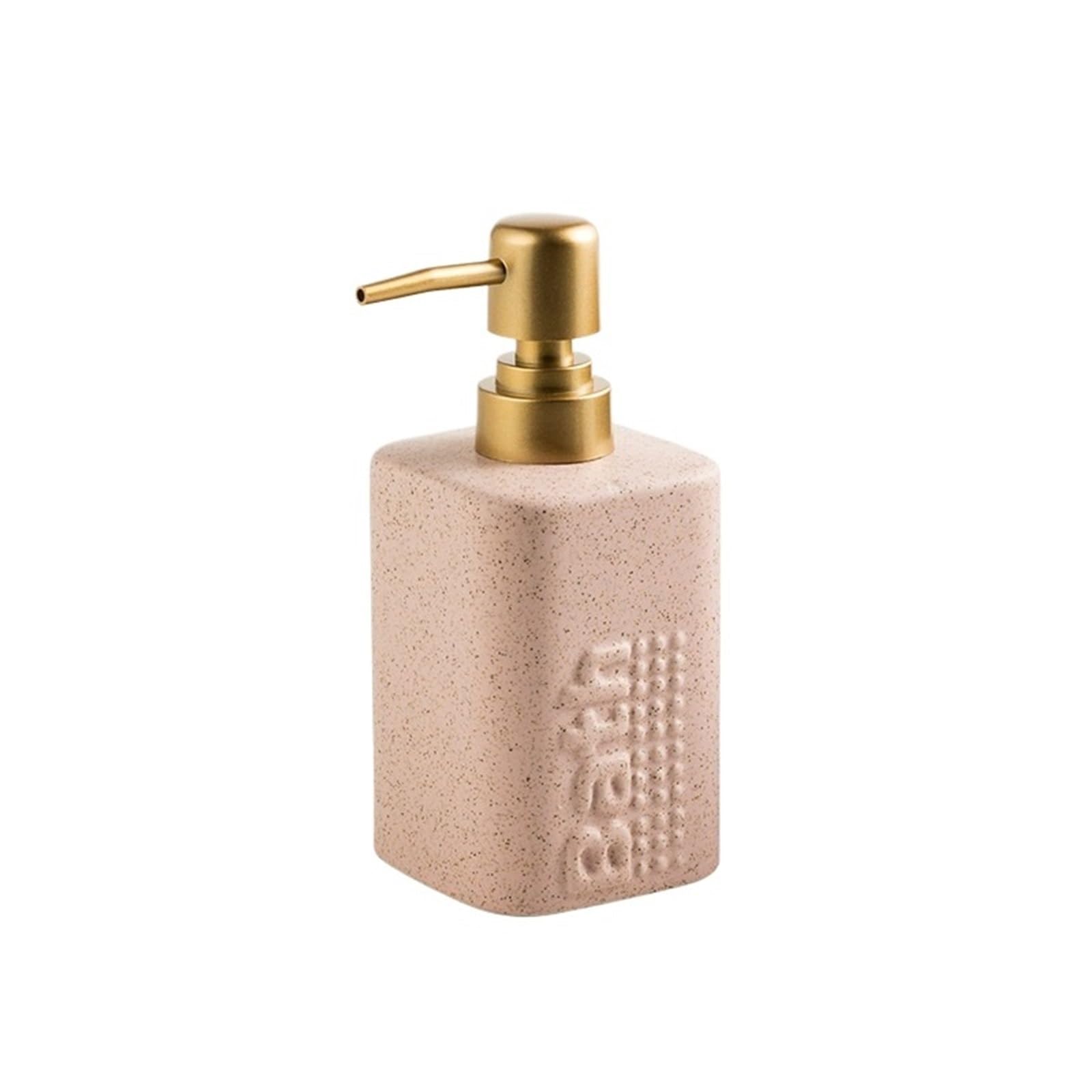 Cyairong-22 Pink Soap Dispenser Ceramic 360Ml Soap Dispenser With Pump Bathroom Shower Gel Shampoo Bottle(Pink)
