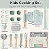 Ultimate Baking Kit for Kids - 38 Piece Kitchen Tools, Food Grade Silicone, BPA/BPS Free - Real Cooking Set for Ages 8-12 - Girls Boys Birthday Stocking Stuffer - Sage Green #4