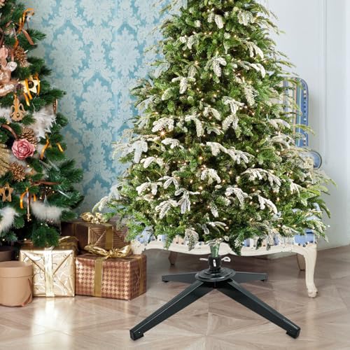 Soporte resistente para árbol de Navidad con base de hierro estable y ajustable 6