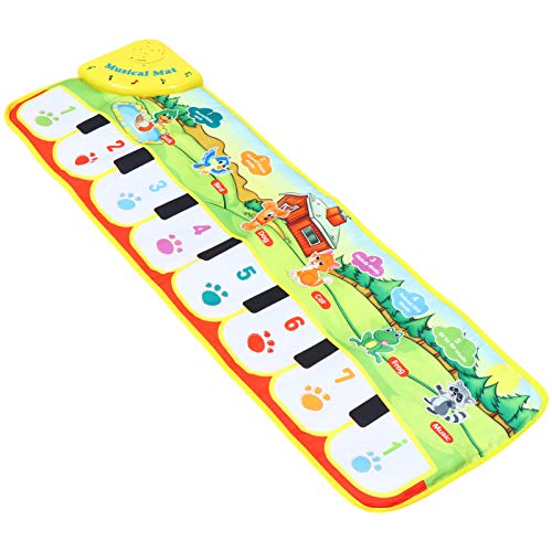 Toyvian Tapete Musical Infantil Brinquedo Tapete de Piano Infantil Teclado Playmat Toque Play Cobert