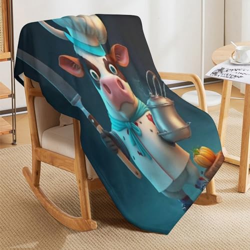Manta de franela de vaca estampada ligera y cálida de 130 x 180 cm 5