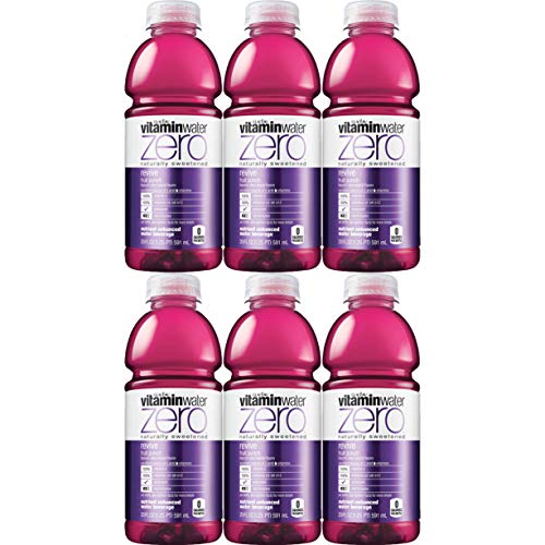 Vitamin Water-Zero, Fruit Punch - Revive, 20oz Bottle (Pack of 6, Total of 120 Oz)