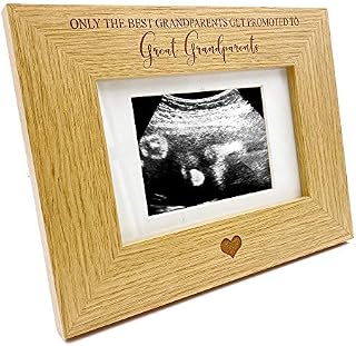 ukgiftstoreonline Best grandparents get promoted to great grandparents Baby Scan Photo Frame