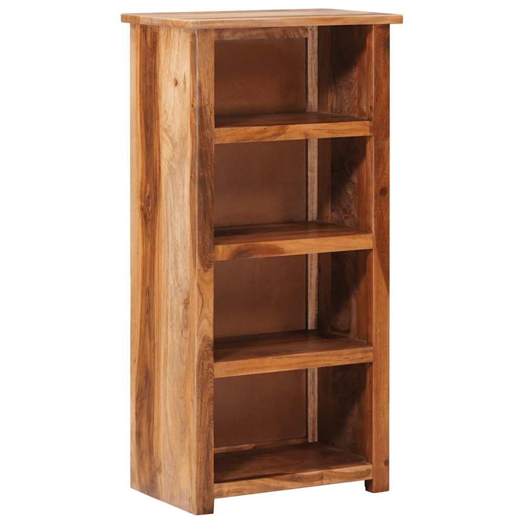 Bücherregal aus Massivholz 50x30x100 cm poliert lackiert mit viel Stauraum, Wandregal Würfel für Büro und Wohnzimmer, fertig montiert, langlebiges Holzregal für Bücher und Dekoration