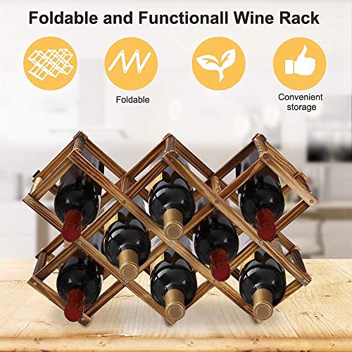Soporte de Vino de Madera para 10 Botellas miniatura 3