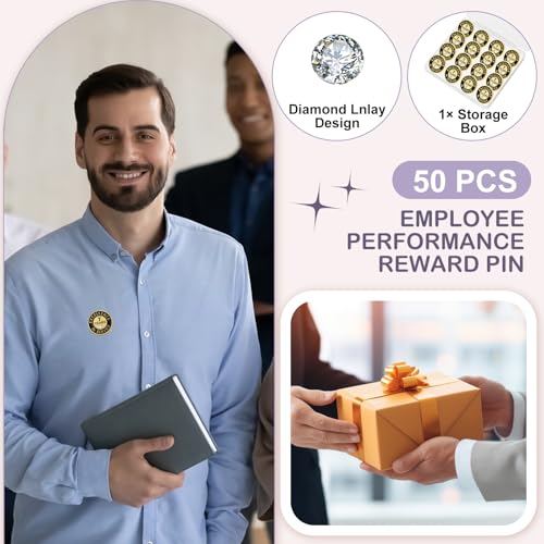 Image of Ferreve 50 /20 Pcs Year of Service Pins Employee Excellence Award Lapel Pin Performance Recognition Reward Anniversary