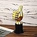 Gosknor Golden Thumbs Up Trophy, 13cm/5.12in Engraving Funny Plastic Winner Award Status Sculpture for Celebrations Sports Game Classroom Job Football Competition Rewards for Recognition Gift