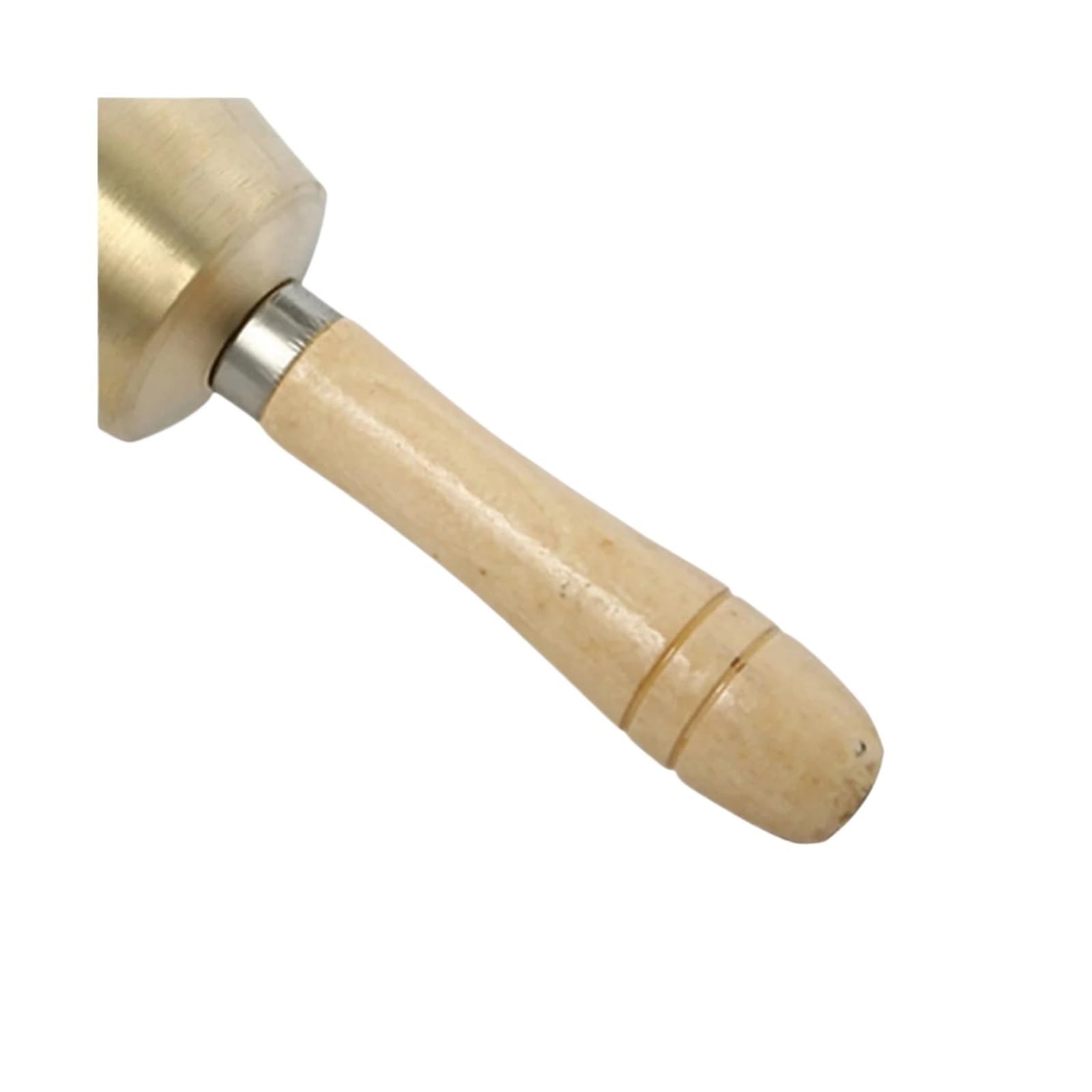 Campana de Mano Metal Campana de mano latón macizo 7 cm con mango madera | Llamada fuerte sonando campanas for el aula de la escuela de bodas