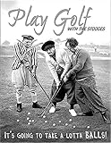 The Three Stooges Play Golf Wall Art Canvas It Is Going To Take A Lotta Balls Modern Print Posters Vintage Canvas Paintings Wall Decor For Cafe Farm Bedroom Bathroom Theater Unframed 24x36 Inch