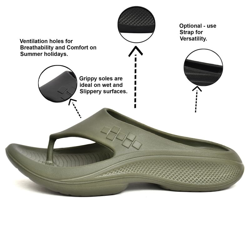 Image of HEALTH FIT Super Soft Ortho Care Bounce Back|Anti-Skid & Comfortable Stylish Light weight |Waterproof Slipper for Daily Use| Flexiable for Men's HF11 Light Grey