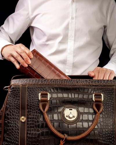 Image of MR.OKAY 3 Watch Travel Case- Classic Leather Watch Case With Superb Texture.(Portable Watch Roll Or Organizer For Storage And Display).Festival Gift For Men, All Handcrafted By Artisans.