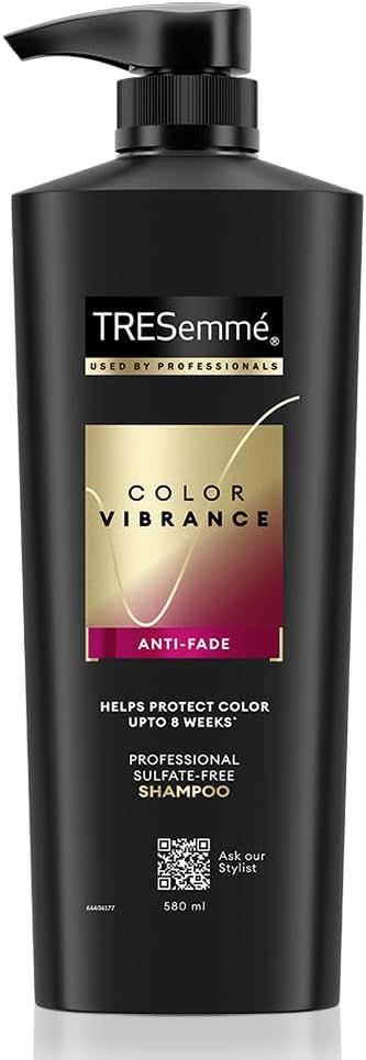 TRESemme Color Vibrance Shampoo 580ml With Sulfate-free formula and Anti-Fade Technology | Radiant Hair Color | Protects Colored Hair