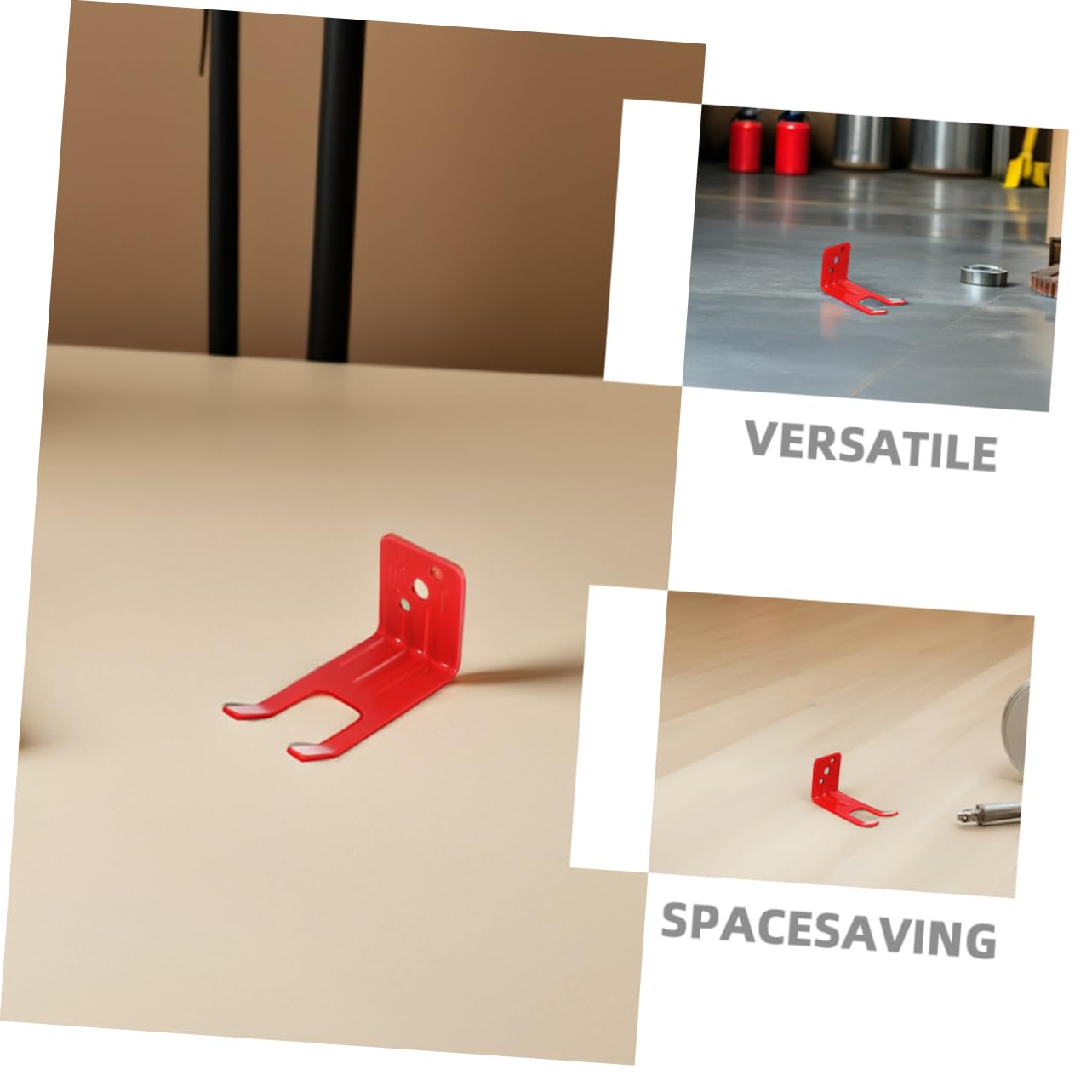 DOITOOL Soporte de Pared para Extintor de Fuego Metal Resistente con Acabado Rojo Visible Diseño Compacto con Sistema de Seguro para Montaje Estable Hogar y Oficina