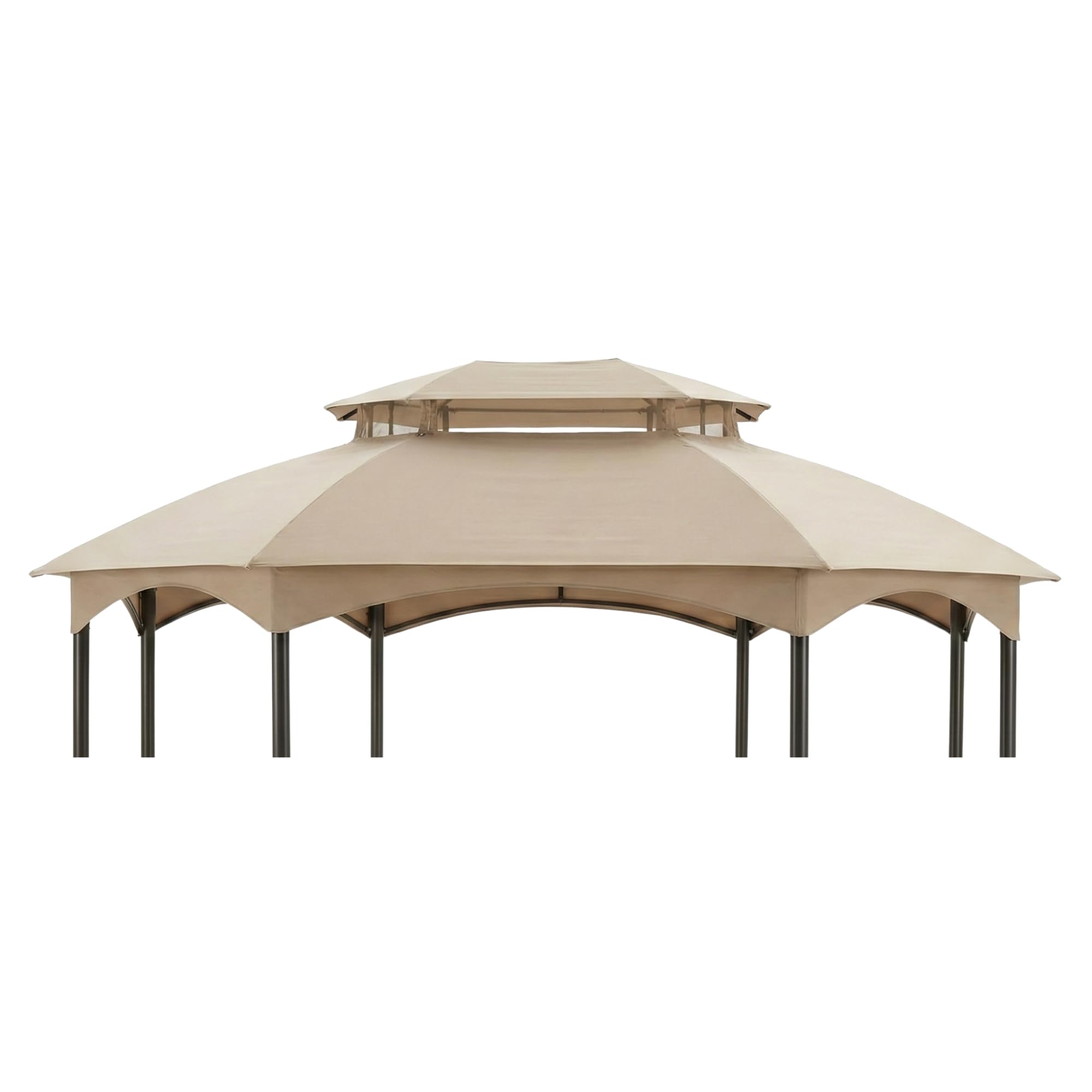 Garden Winds Reinforced RipLock 350 Replacement Canopy Top Cover Compatible with Manhattan 10’ x 12’ Gazebo Model L-GZ1138PST - Beige