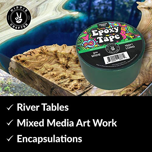 HIPPIE CRAFTER Resin Tape for Epoxy Resin Molding, Mold Release Tape, Thermal Adhesive Micro Pour Form with UV Resistance for Crafts, Epoxy Projects, 2 Inch Wide, 150 Feet Long