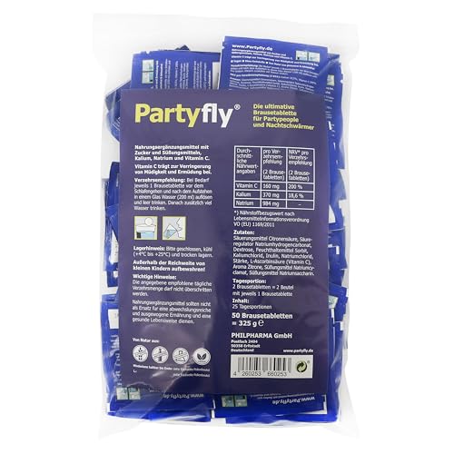 PARTYFLY Brausetabletten 50 Stück - 50x 1 Tablette