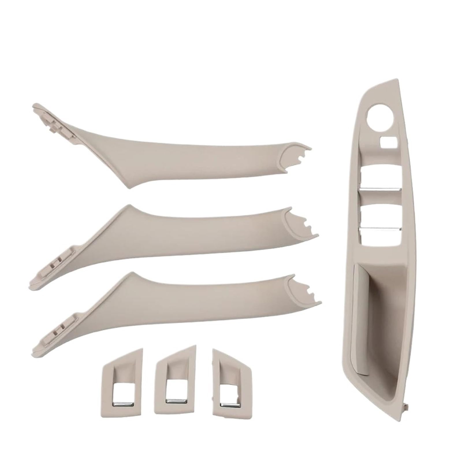 KMAGE Interior Door Handle for F10 F11 F18 520 523 525 528 530 RHD Right Interior Driver Door Window Switch Panel Handle Set(Oyster 1)