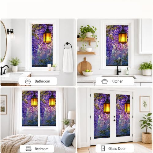 Vinilo Decorativo para Ventana Diseño Wisteria 17x39 pulgadas miniatura 5