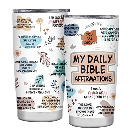 ZAHUOMUG Christian Gifts For Women Tumbler,Religious Gifts For Women,Inspirational Gifts for Women,Spiritual Gifts,Bible Verse Coffee Tumbler 20oz