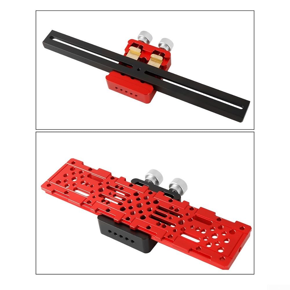 Piastra a coda di rondine in alluminio per astrofotografia, morsetto a sella stile Vixen con fori di base guida per treppiede OTA, larghezza 88 mm (rosso)