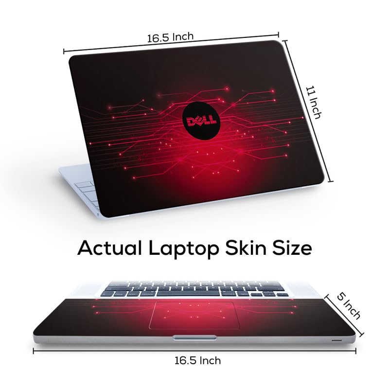 Image of Galaxsia DL239 Top+Wrist Pad Vinyl Laptop Skin /Sticker /Cover for 17 to 17.3 Inches Laptops Laminated-Removable-HD Quality Compatible for Dell (16.5x11 Inches)