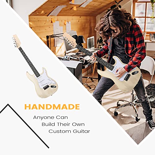 Asmuse Diy Electric Guitar Kit, St Style 6 Strings Diy Guitar Kit For Beginners And Professionals Diy Build Your Own Guitar #TOP4