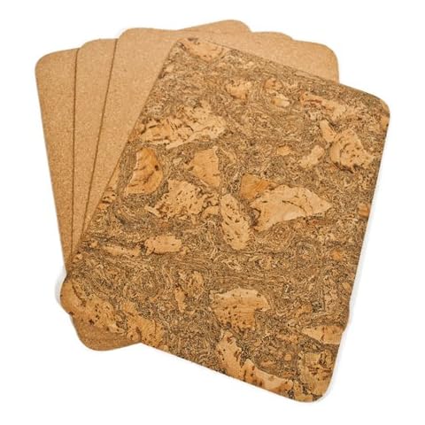 Cleverbrand Tischset aus Kork, 4X abwaschbares Platzset Cover