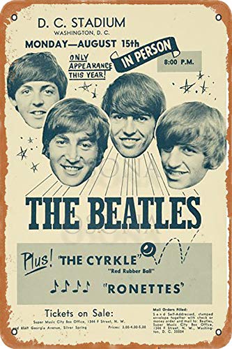 OSONA The Beatles The Cyrkle Rétro nostalgique Art traditionnel rouille couleur étain Logo publicité frappante… - Les Beatles, Paul McCartney, John Lennon, RIngo Starr, George Harrison OSONA The Beatles The Cyrkle Rétro nostalgique Art traditionnel rouille couleur étain Logo publicité frappante…