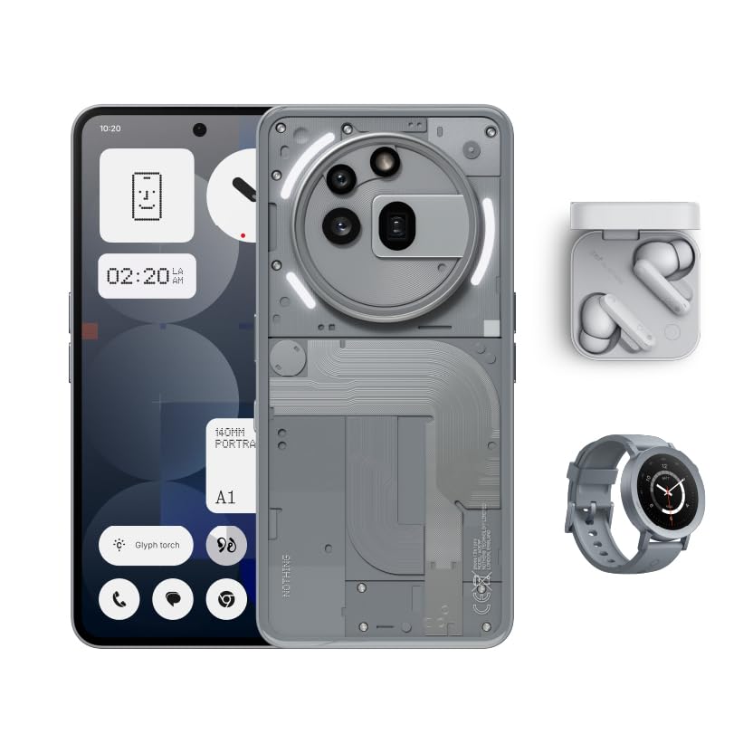 Nothing Phone A059P (3a Pro) 5G Grey, (12 GB RAM, 256 GB Storage) 50 MP Camera,6.77