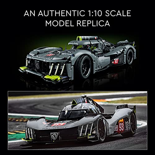 Image of LEGO Technic Peugeot 9X8 24H Le Mans Hybrid Hypercar 42156 Collectible Race Car Building Kit for Adults and Teens, 1:10 Scale Racing Car Model, Gift for Motorsport Fans