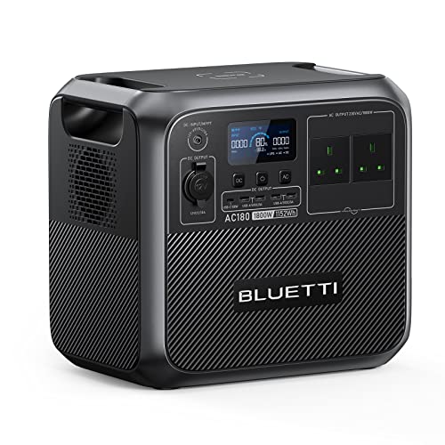 BLUETTI Portable Power Station AC180, 1152Wh LiFePO4 Battery...
