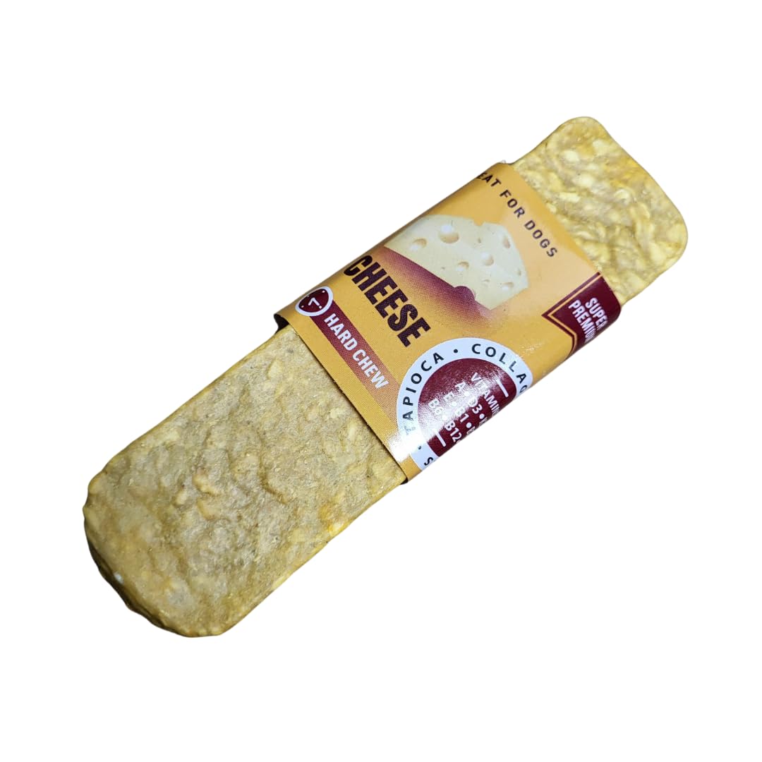 Pawsome Snax 5" Hard Cheese Flavour Bar Dog Treats - Long-Lasting Natural Chews for Small & Medium Dogs