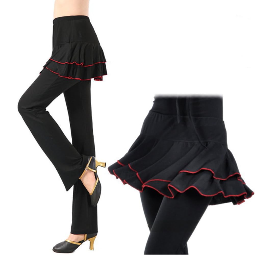 トレーニングパンツ&スカート ダンス 黒 未使用 Amazon.co.jp: [ミカドレス] ダンスパンツ レディース スカート