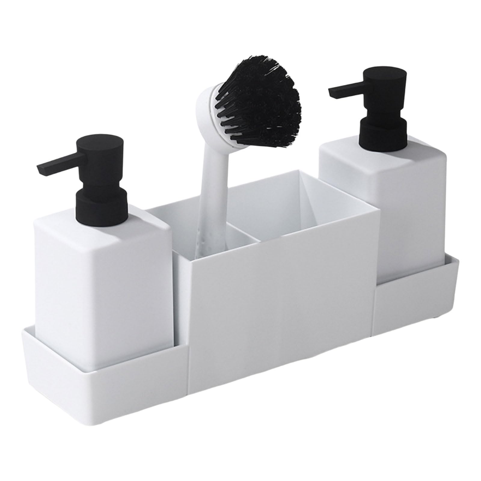 Tsophreniq Space Saving Kitchen Sink Side Organiser for Soap and Brushes Sponge Holder Home Cleaning Accessories Rack Brush Holder