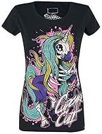 Bold Skeletal Unicorn Graphic: Features a unique, eye-catching skeletal unicorn design, blending gothic, pastel goth, and punk styles to create a standout look for alternative fashion lovers. 100% Soft Cotton Fabric: Crafted from breathable, high-qua...
